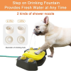 Dog Sprinkler Outdoor Canine Water Fountain Easy Paw Activated 2 Aqua Outlet Modes Hose Dispenser for Big and Small Dogs - Blue