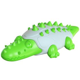 Rubber Kong Dog Toy Small Dog Accessories Interactive Puppy Dog Toothbrush Teeth Cleaning Brushing Stick French Bulldog Toys - Crocodile Green