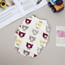 Pet clothes Dog clothes Autumn and winter new cat pet clothes Two leg sweater 22 Happy bear bottoming shirt - 22 Happy Bear Undercoat - Red - XL