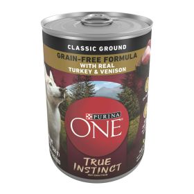 Purina One True Instinct Wet Dog Food for Adult Dogs, Grain-Free, 13 oz Cans (12 Pack) - Purina ONE