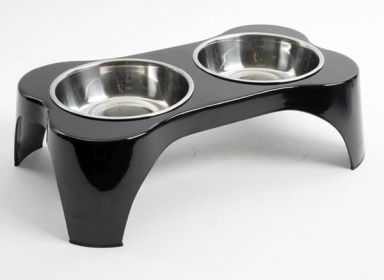 Chow Down Elevated Feeder Black - Black