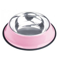 72oz. Pink Stainless Steel Dog Bowl - ABWL-206