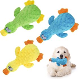 3Pcs Duck-Shaped Dog Plush Toy With Squeaky Ball Crinkle Paper Cute Interactive Puppy Toy or Aggressive Chewer For Small Medium Large Dogs - Pet Toy