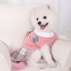 Sweet Bowknot Dog Sweater Dress; Winter Warm Pet Clothes; Costume For Small Medium Large Dog & Cat - Pink - XL