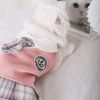 Sweet Bowknot Dog Sweater Dress; Winter Warm Pet Clothes; Costume For Small Medium Large Dog & Cat - Pink - M