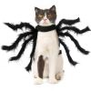 Pet Spider Costume Halloween Simulation Plush Spider Clothe with Adjustable Neck Paste Buckle for Dog Cats Pet - black