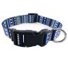 Pet supplies Digital printing Pet collar Bohemian collar Ethnic dog collar - Bohemian blue - Collar S: 1.5 * 40cm