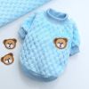 New Winter Pet Clothes; Cute Fleece Puppy Dress Warm Cat Coat; Pet Apparel; For Small & Medium Dogs - Sky Blue - XL