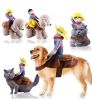 Pet Life 'Yeepaw' Cowboy Pet Holiday Dog Costume - Brown - Large